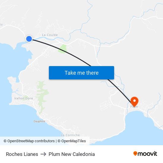 Roches Lianes to Plum New Caledonia map