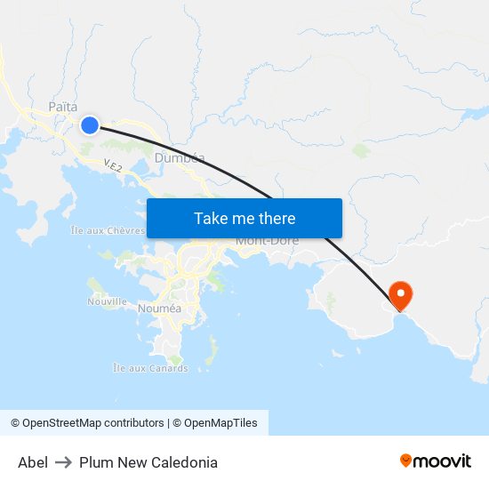 Abel to Plum New Caledonia map