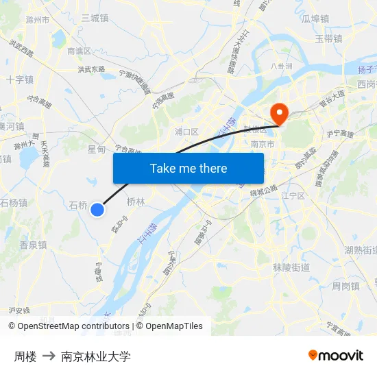 周楼 to 南京林业大学 map