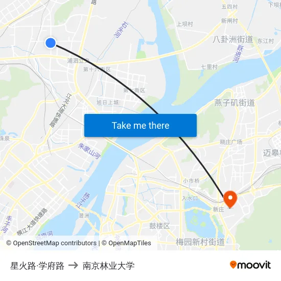 星火路·学府路 to 南京林业大学 map