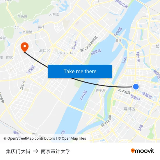 集庆门大街 to 南京审计大学 map