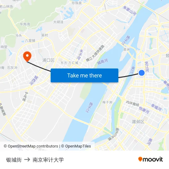 银城街 to 南京审计大学 map