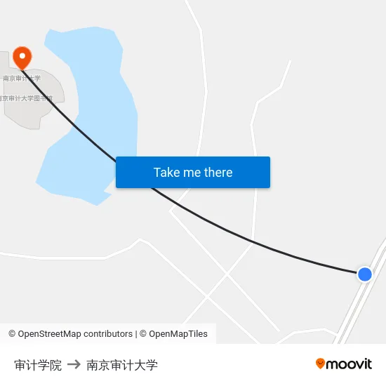 审计学院 to 南京审计大学 map