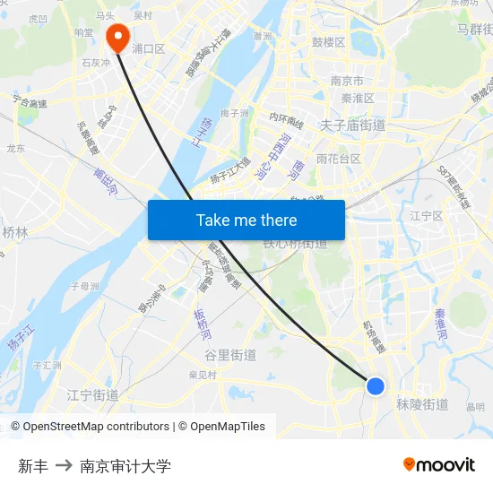 新丰 to 南京审计大学 map