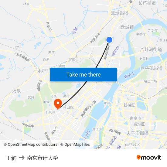 丁解 to 南京审计大学 map