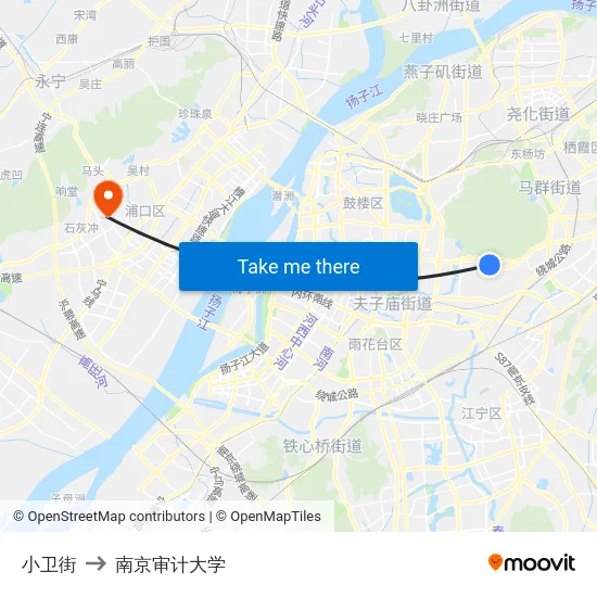 小卫街 to 南京审计大学 map
