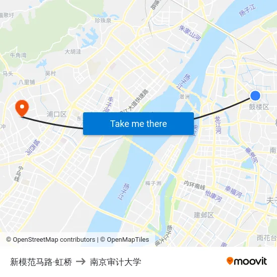 新模范马路·虹桥 to 南京审计大学 map