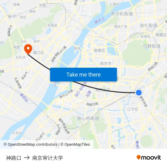 神路口 to 南京审计大学 map