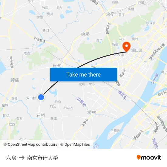 六房 to 南京审计大学 map