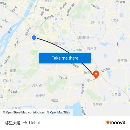 Neighborhood Avenue to Lishui map