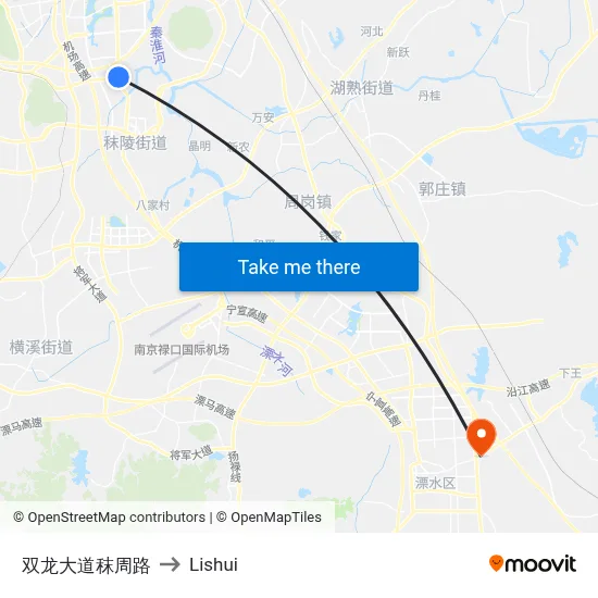 Shuanglong Avenue Mazhou Road to Lishui map