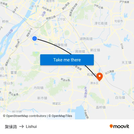 Juyuan Road to Lishui map