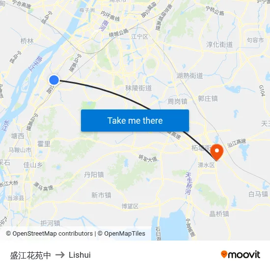 Shengjiang Garden Center to Lishui map