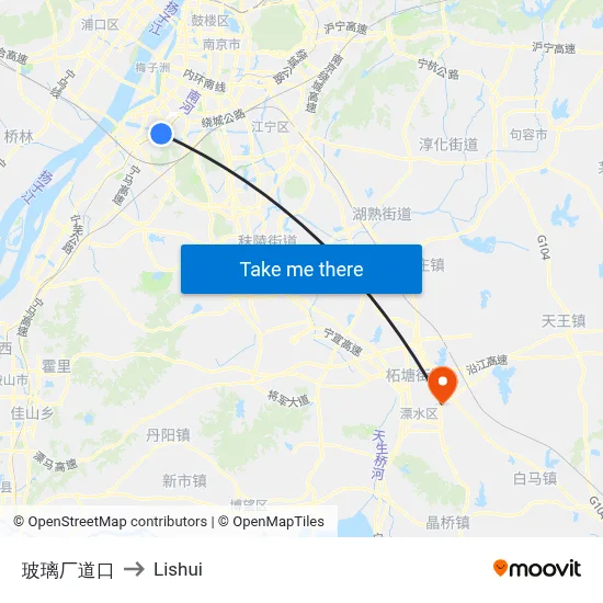 Glass Factory Crossing to Lishui map