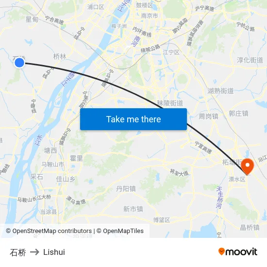 Stone Bridge to Lishui map