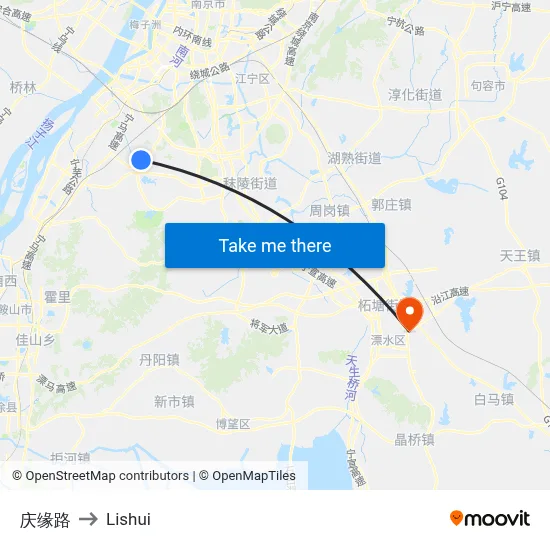 Qingyuan Road to Lishui map