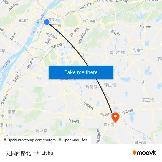 Longyuan West Road North to Lishui map