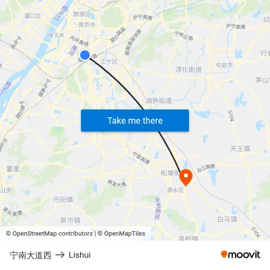 Ningnan Avenue West to Lishui map