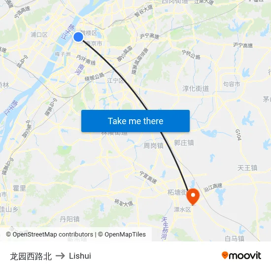 Longyuan West Road North to Lishui map