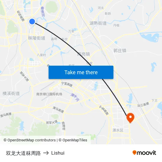 Shuanglong Avenue Mazhou Road to Lishui map