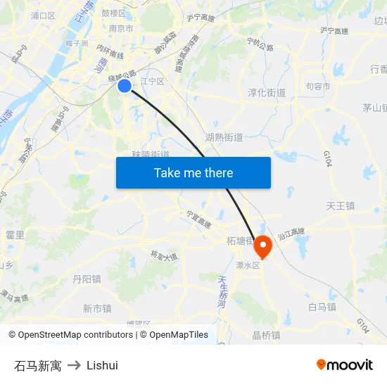 Shima New Residence to Lishui map