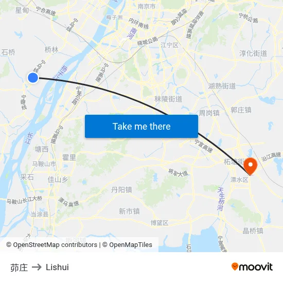 Maozhuang to Lishui map