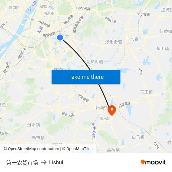 First Farmers Market to Lishui map