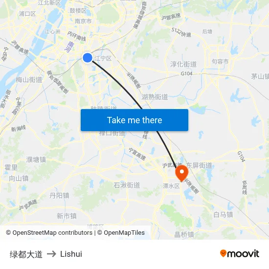 Ludu Avenue to Lishui map