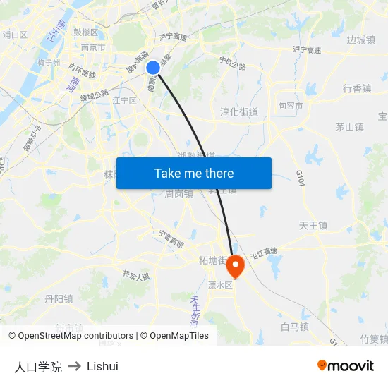 Population Institute to Lishui map