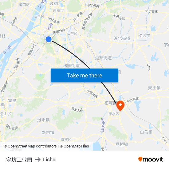 定坊工业园 to Lishui map