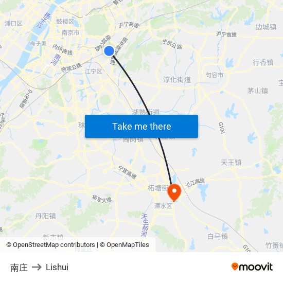 南庄 to Lishui map