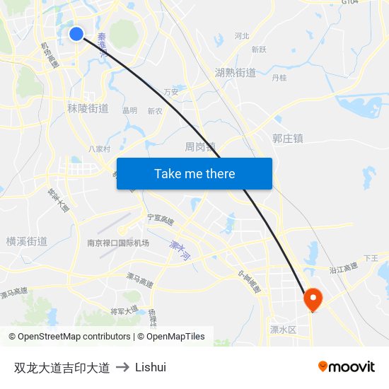 双龙大道吉印大道 to Lishui map