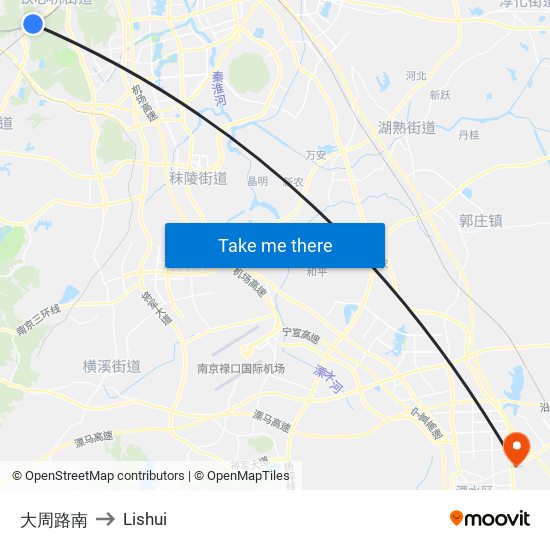 大周路南 to Lishui map