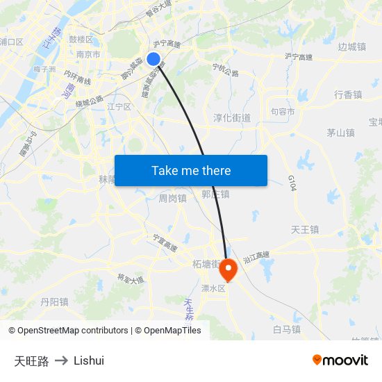 天旺路 to Lishui map