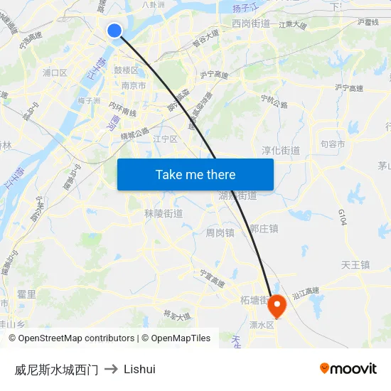 Venice Water City West Gate to Lishui map
