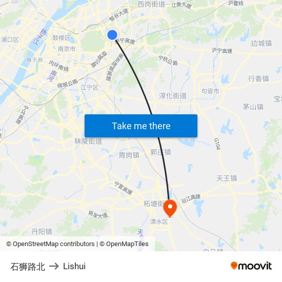 石狮路北 to Lishui map
