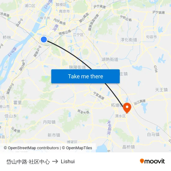 岱山中路·社区中心 to Lishui map
