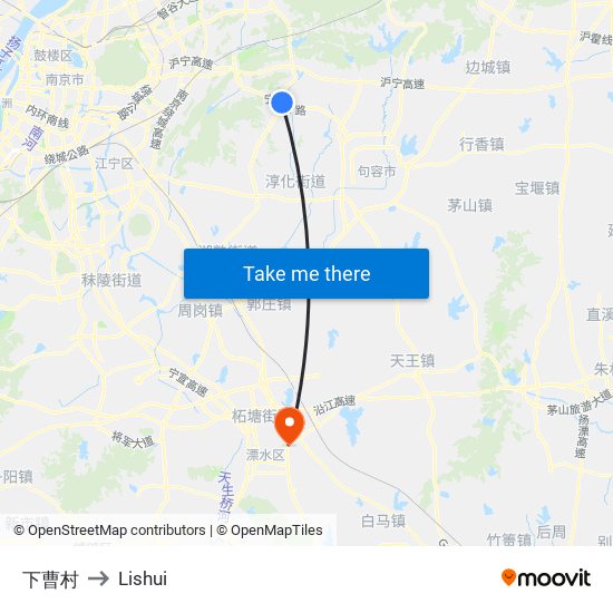 下曹村 to Lishui map