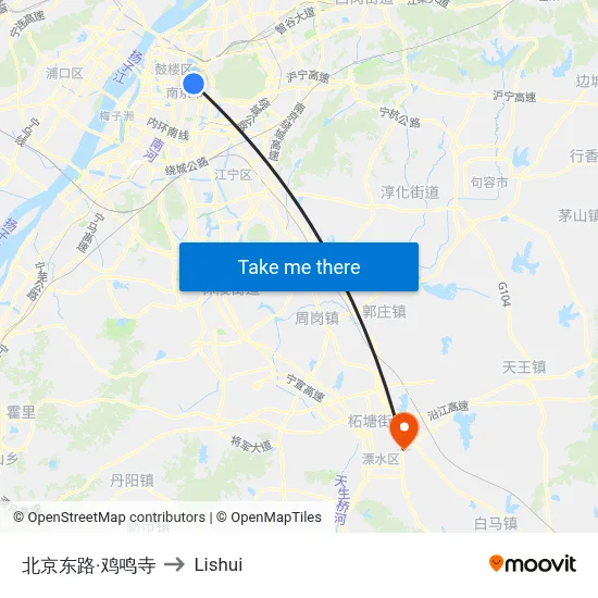 Beijing East Road·Jimingsi to Lishui map