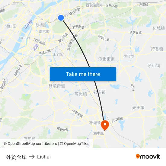 Foreign Trade Warehouse to Lishui map