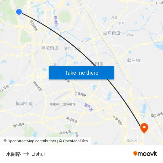 水阁路 to Lishui map