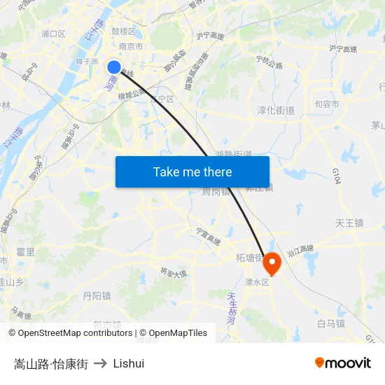 嵩山路·怡康街 to Lishui map