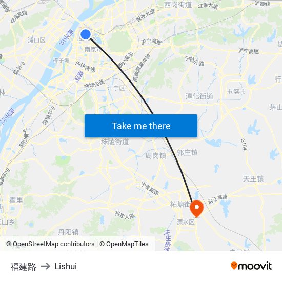 福建路 to Lishui map