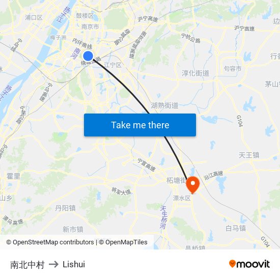 南北中村 to Lishui map