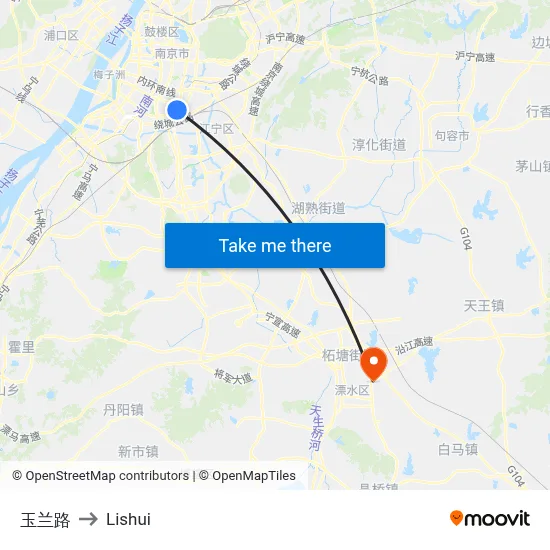 Yulan Road to Lishui map