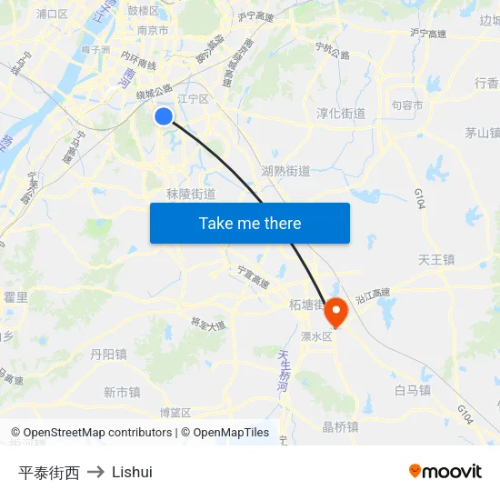 平泰街西 to Lishui map