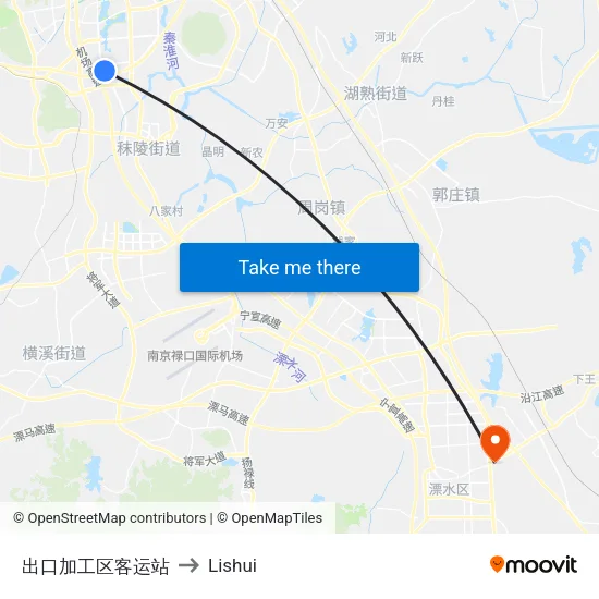 出口加工区客运站 to Lishui map
