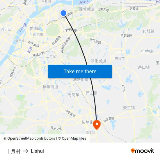 October Village to Lishui map