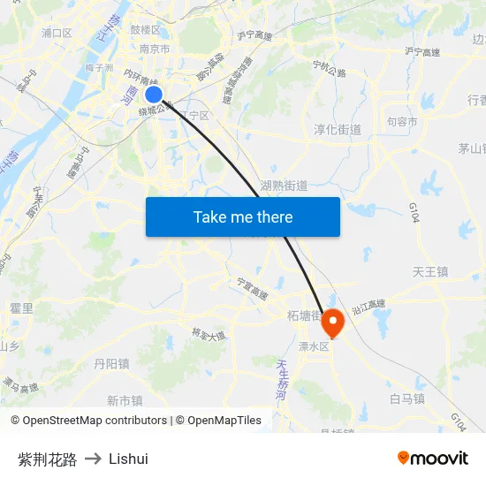 Bauhinia Road to Lishui map