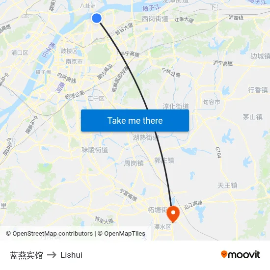 Lanyan Hotel to Lishui map